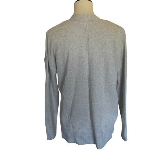 White Label The White Company Metallic Grey Cashmere V Neck Sweater - Picture 2 of 5